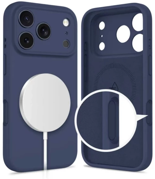 Tech-Protect Silicone MagSafe Back Cover iPhone 17 Pro Max - Deep Blue