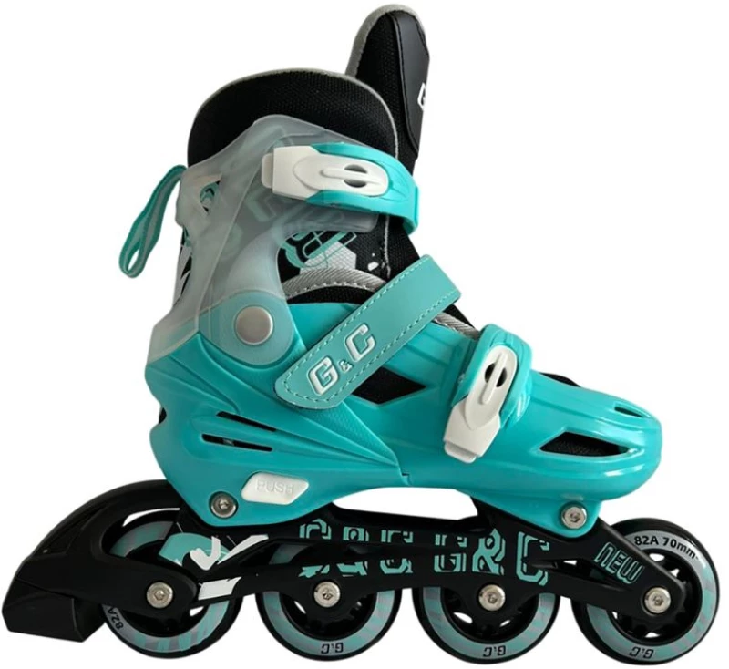 Αυξομειούμενα Roller GC BW125 ΣΕΤ 4 ΣΕ 1 INLINE SKATES  Μπλε/Μαύρο - Large(39-42)