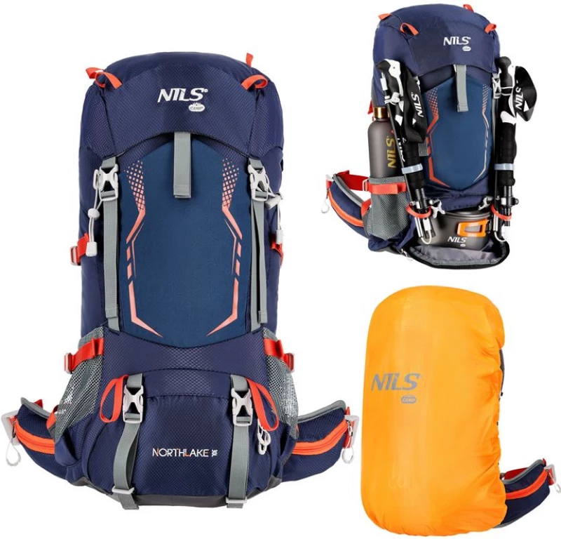 Σακίδιο Πλάτης Ορειβατικό Nils Camp NC1993 NORTHLAKE NAVY BLUE 40L (30+10)