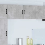 vidaXL Κρεμαστό ντουλάπι κουζίνας με ράφι 2 pcs Σκυρόδεμα Γκρι