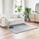 vidaXL Χαλιά Ψεύτικου Κουνελιού Olite Γκρι 160 x 160 cm Πολυεστέρας
