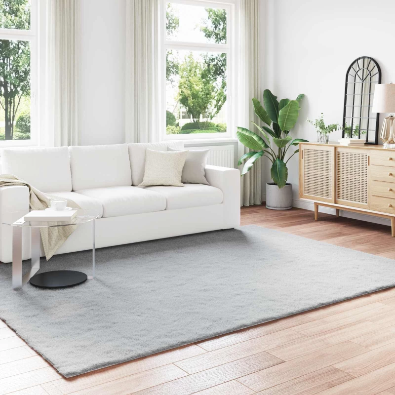 vidaXL Χαλιά Ψεύτικου Κουνελιού Olite Γκρι 200 x 280 εκ. Πολυεστέρας