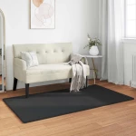 vidaXL Χαλιά Ψεύτικου Κουνελιού Olite Μαύρο 60 x 110 cm Πολυεστέρας