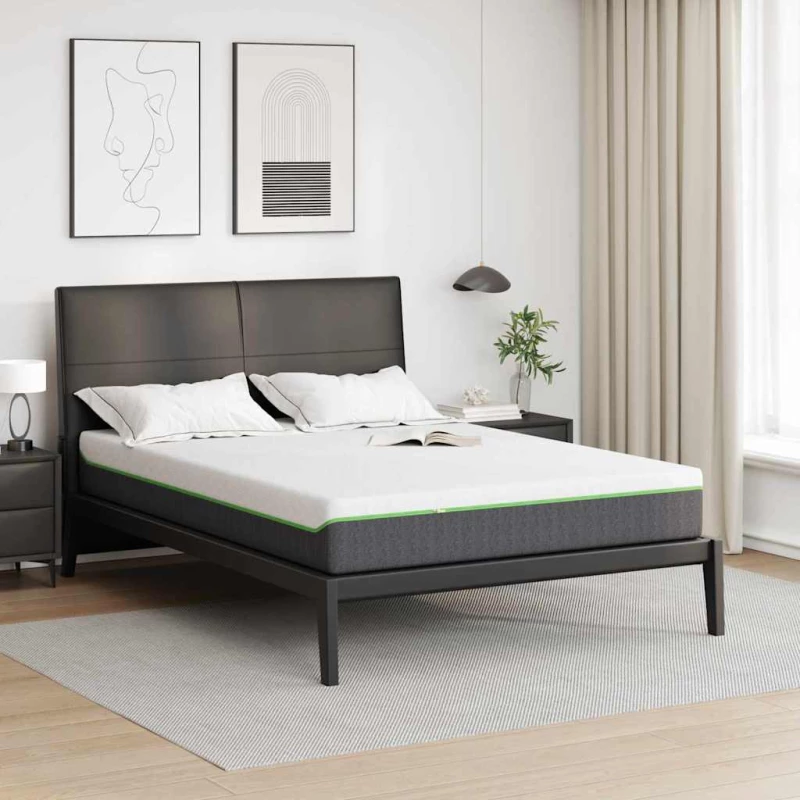 vidaXL Στρώμα Λευκό και Γκρι 140 x 200 cm Τσέπες ελατηρίων