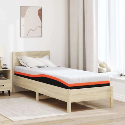 vidaXL Στρώμα Λευκό και Γκρι 70 x 200 cm Τζελ Μνήμης Φόρμα