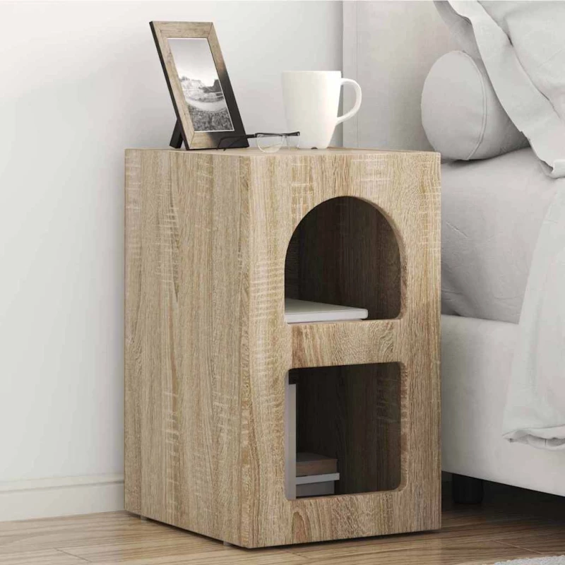 vidaXL Κομοδίνο 2 pcs Δρύς Sonoma 29.5 x 35 x 50 εκ Επεξεργασμένο ξύλο