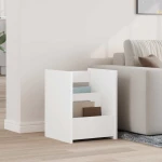vidaXL Ράφι Περιοδικών Λευκό 35 x 35 x 45 εκ Επεξεργασμένο ξύλο