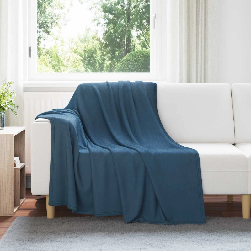 vidaXL Ριχτάρια 24 pcs Σκούρο μπλε 200 x 150 cm Μαλλί