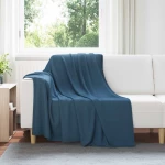 vidaXL Ριχτάρια 24 pcs Σκούρο μπλε 200 x 150 cm Μαλλί