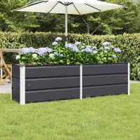 vidaXL Γλάστρα Ανθρακί 160 x 40 x 45 cm Ατσάλι
