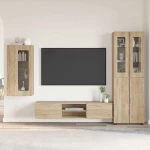 vidaXL Σετ επίπλου τηλεόρασης με ράφι Δρύς Sonoma Επεξεργασμένο ξύλο