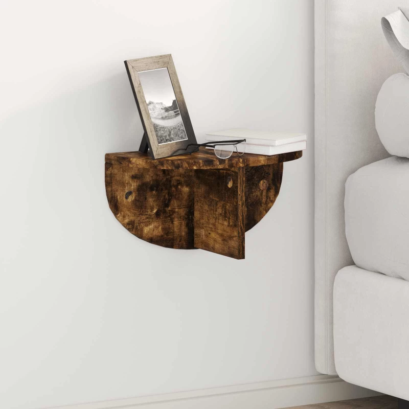 vidaXL Ράφι Τοίχου Καπνιστό Δρύς 38 x 19 x 19 εκ Επεξεργασμένο ξύλο