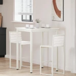 vidaXL Τραπέζι μπαρ Λευκό 110 x 55 x 105 εκ. Στερεά ξυλεία πεύκου