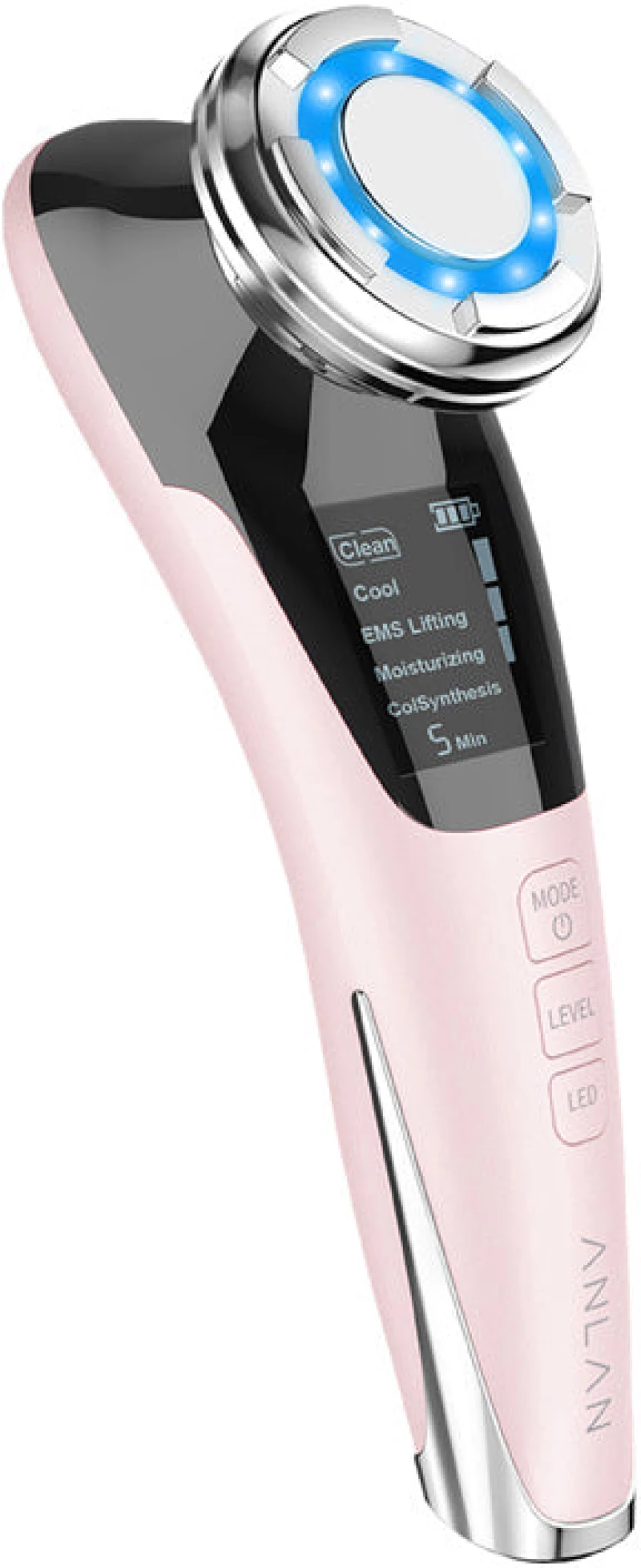 ANLAN 01-ADRY11-001 Ultrasonic Facial Massager (pink)
