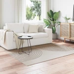 vidaXL Χαλιά χώρου τετράγωνο Κρεμ 200 x 200 cm