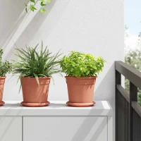 vidaXL Στρογγυλή Γλάστρα Λουλουδιών 24 pcs Κεραμιδί Ø 17 x 14 εκ