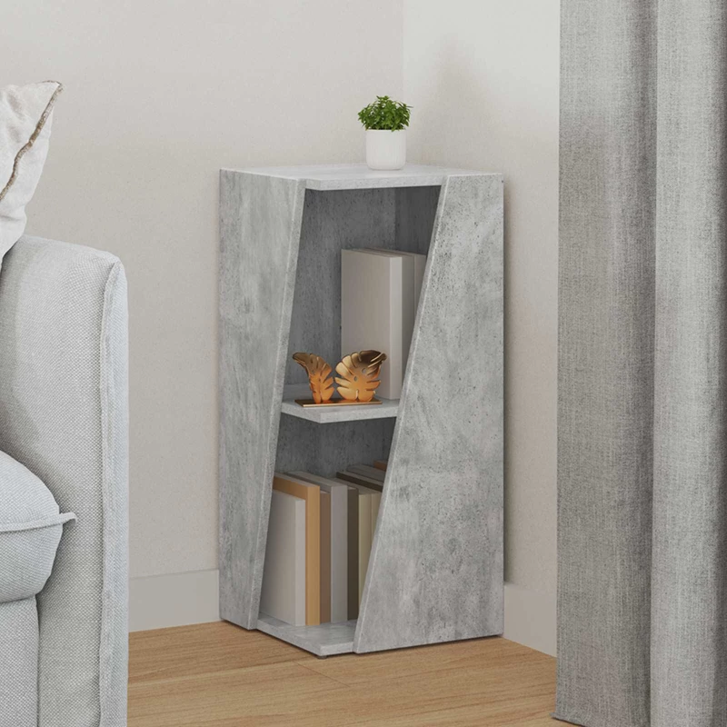 vidaXL Πλευρικό Ράφι Σκυρόδεμα Γκρι 33 x 32 x 70,5 εκ