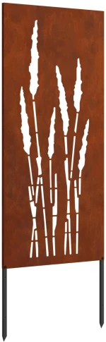 vidaXL Οθόνη Ιδιωτικότητας Κήπου Floral Σκ rusty 50 x 140 εκ