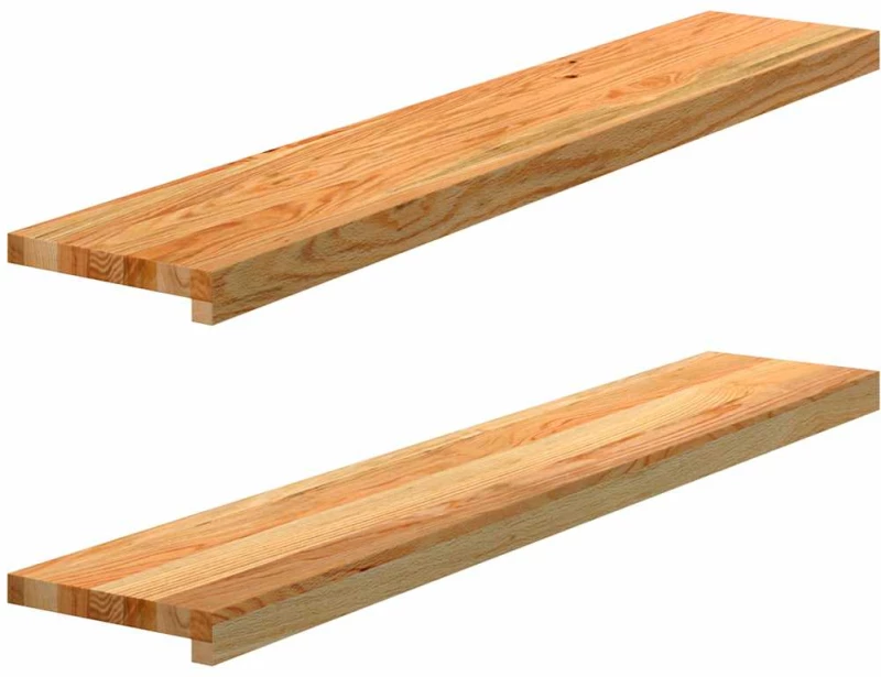 vidaXL Περβάζια παραθύρων 2 τεμ. Αν. Καφέ 110x20x2εκ. Μασίφ Ξύλο Δρυός