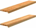 vidaXL Περβάζια παραθύρων 2 τεμ. Αν. Καφέ 110x20x2εκ. Μασίφ Ξύλο Δρυός