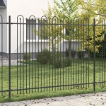 vidaXL Φράχτης Καμάρας με Άκρες Μαύρο 200 x 200 cm