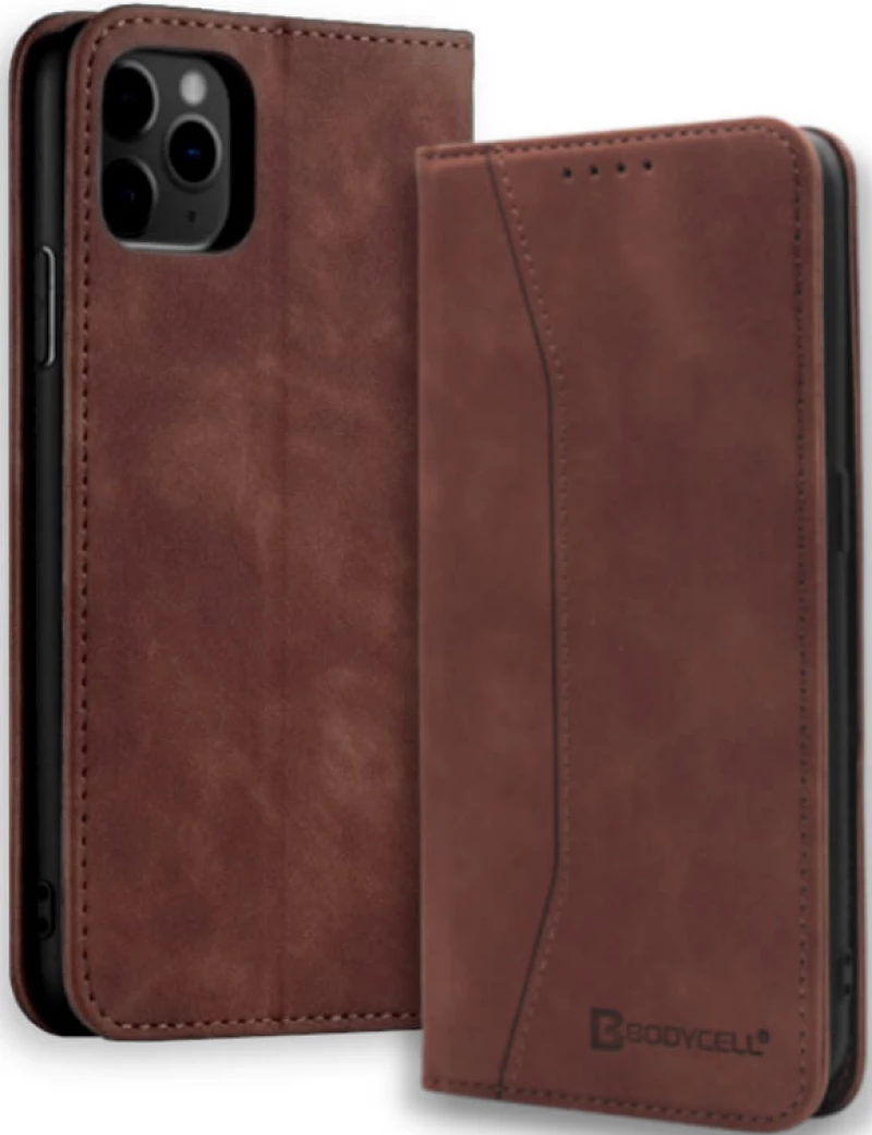 Bodycell Θήκη - Πορτοφόλι Apple iPhone 11 Pro Max - Dark Brown (5206015057786)