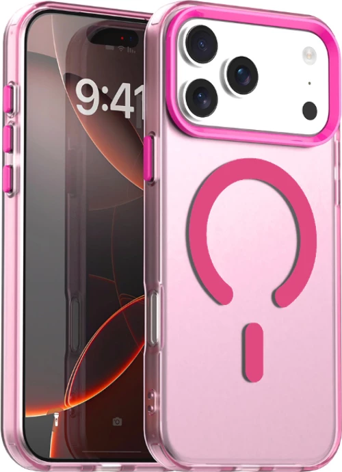 Θήκη iPhone 17 Pro Techsuit CandyCase Σκληρή Ημιδιάφανη με MagSafe - Pink (5949419313347)
