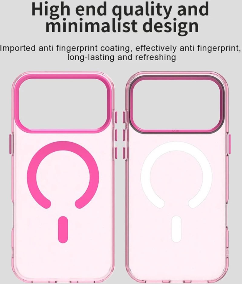 Θήκη iPhone 17 Pro Techsuit CandyCase Σκληρή Ημιδιάφανη με MagSafe - Pink (5949419313347)