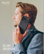Θήκη iPhone 17 Pro Max MUJJO by Troubadour Full Leather Case Δερμάτινη με MagSafe - Basalt (MUJJO-CL-063-BS)