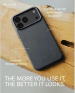 Θήκη iPhone 17 Pro Max MUJJO by Troubadour Full Leather Case Δερμάτινη με MagSafe - Basalt (MUJJO-CL-063-BS)