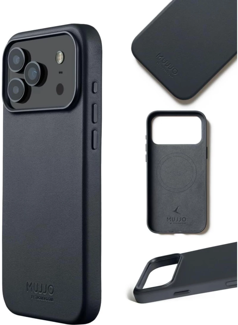Θήκη iPhone 17 Pro Max MUJJO by Troubadour Full Leather Case Δερμάτινη με MagSafe - Basalt (MUJJO-CL-063-BS)