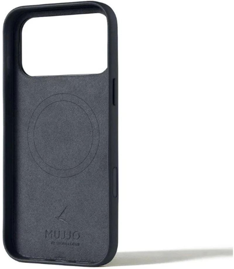 Θήκη iPhone 17 Pro Max MUJJO by Troubadour Full Leather Case Δερμάτινη με MagSafe - Basalt (MUJJO-CL-063-BS)