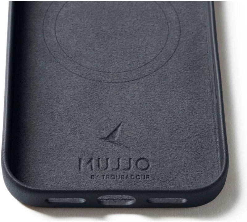 Θήκη iPhone 17 Pro Max MUJJO by Troubadour Full Leather Case Δερμάτινη με MagSafe - Basalt (MUJJO-CL-063-BS)