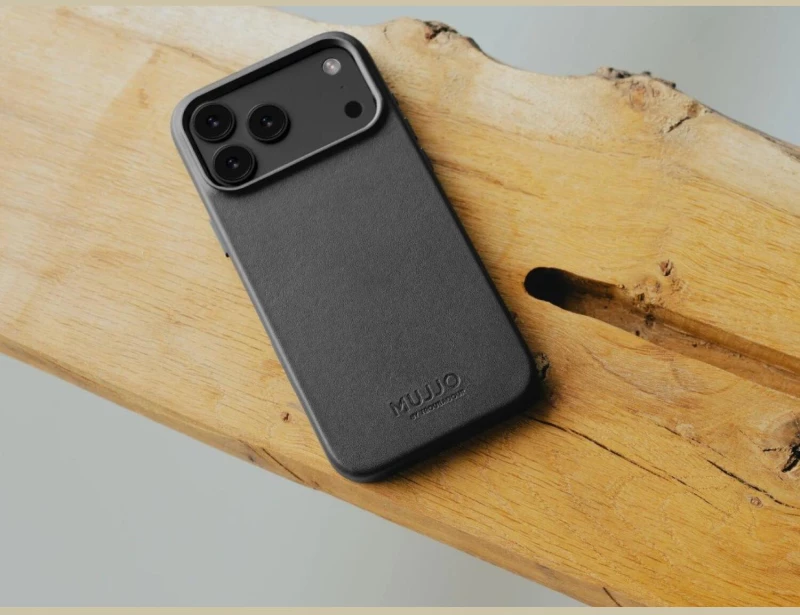 Θήκη iPhone 17 Pro Max MUJJO by Troubadour Full Leather Case Δερμάτινη με MagSafe - Basalt (MUJJO-CL-063-BS)