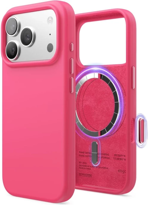 Θήκη iPhone 17 Pro Elago Magnetic Silicone Case Premium Σιλικόνης με MagSafe - Ice Red (ES17MSSC63PRO-IRED)