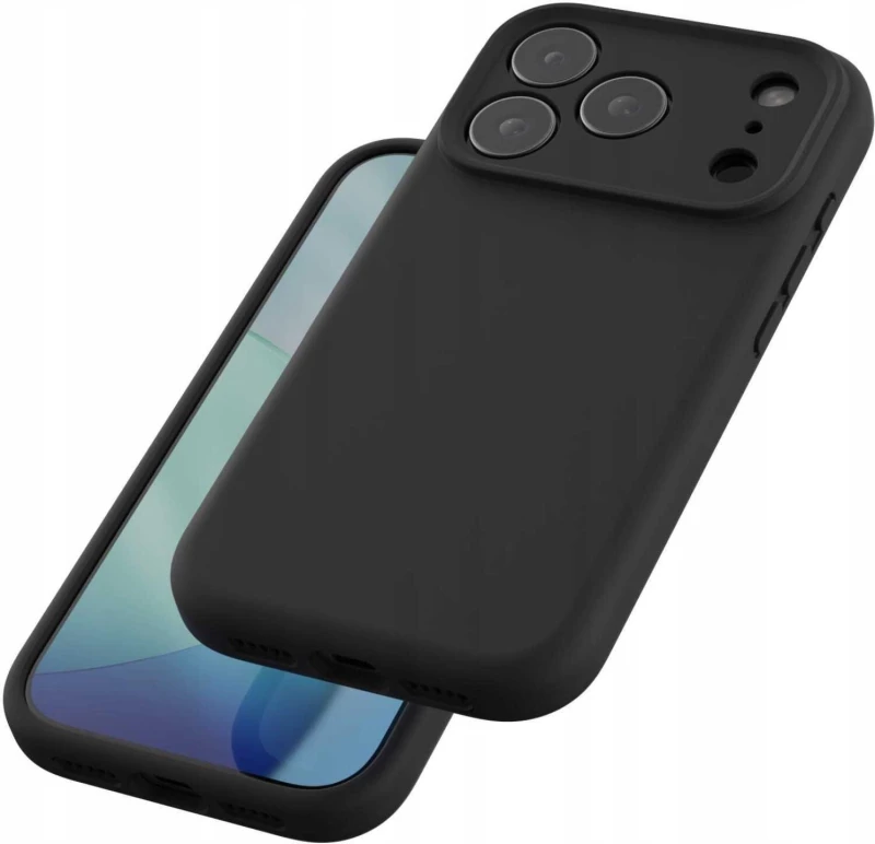 Θήκη iPhone 17 Pro Max Spacecase Silicone Mag Case Σιλικόνης με MagSafe - Black (5905719132170)
