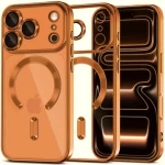Θήκη iPhone 17 Pro Max Tech-Protect MagFlex Διάφανη Σιλικόνης με MagSafe - Shiny Cosmic Orange (5906302334629)