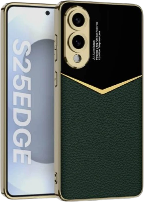 Θήκη Samsung Galaxy S25 Edge Bodycell Jazz Leather Backcover Σκληρή με TPU Bumper - Green (5206015083914)