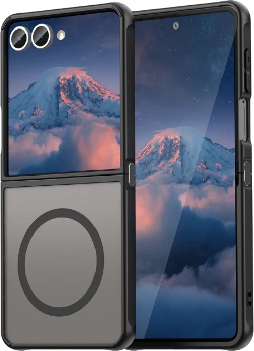 Θήκη Samsung Galaxy Z Flip7 Techsuit HaloFrost II MagSafe Σκληρή Ημιδιάφανη με MagSafe - Black (5949419296176)