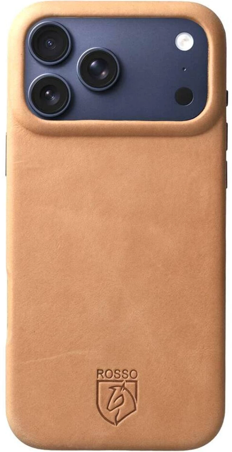 Θήκη iPhone 17 Pro Max Rosso Elite Back Cover Δερμάτινη με MagSafe - Light Brown (8719246484612)