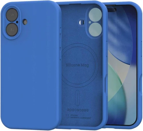 Θήκη iPhone 17 Spacecase Silicone Mag Case Σιλικόνης με MagSafe - Blue (5905719137991)