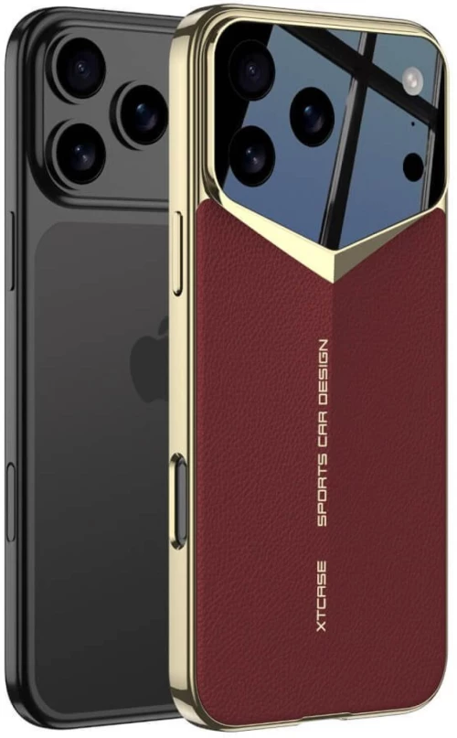 Θήκη iPhone 17 Pro Bodycell Jazz PU Leather Backcover Σκληρή - Red (5206015085154)