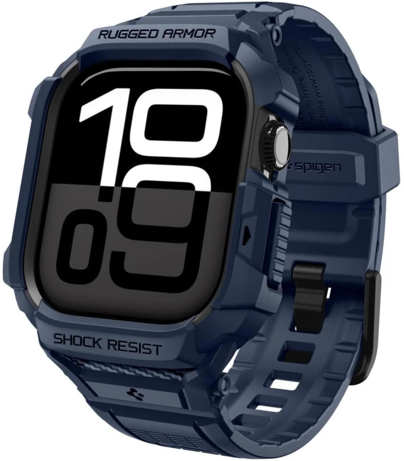 Θήκη Apple Watch 11 / 10 42mm Spigen Rugged Armor Pro 2 Unibody Σιλικόνης - Navy Blue (ACS10495)