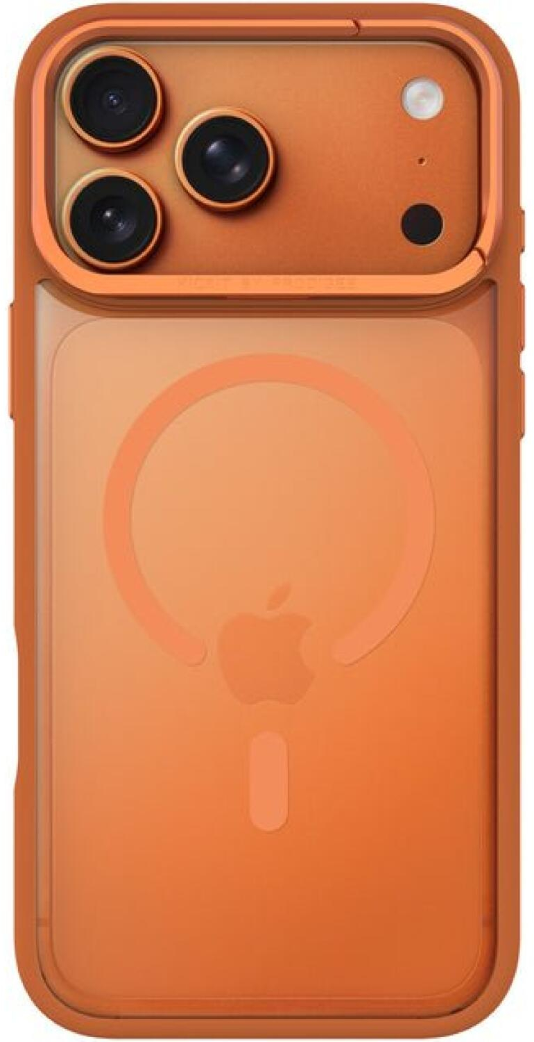 Θήκη iPhone 17 Pro Prodigee KickIt Διάφανη Ανθεκτική με MagSafe & KickStand - Orange (IPH17P-6.3-KICK-ORG)