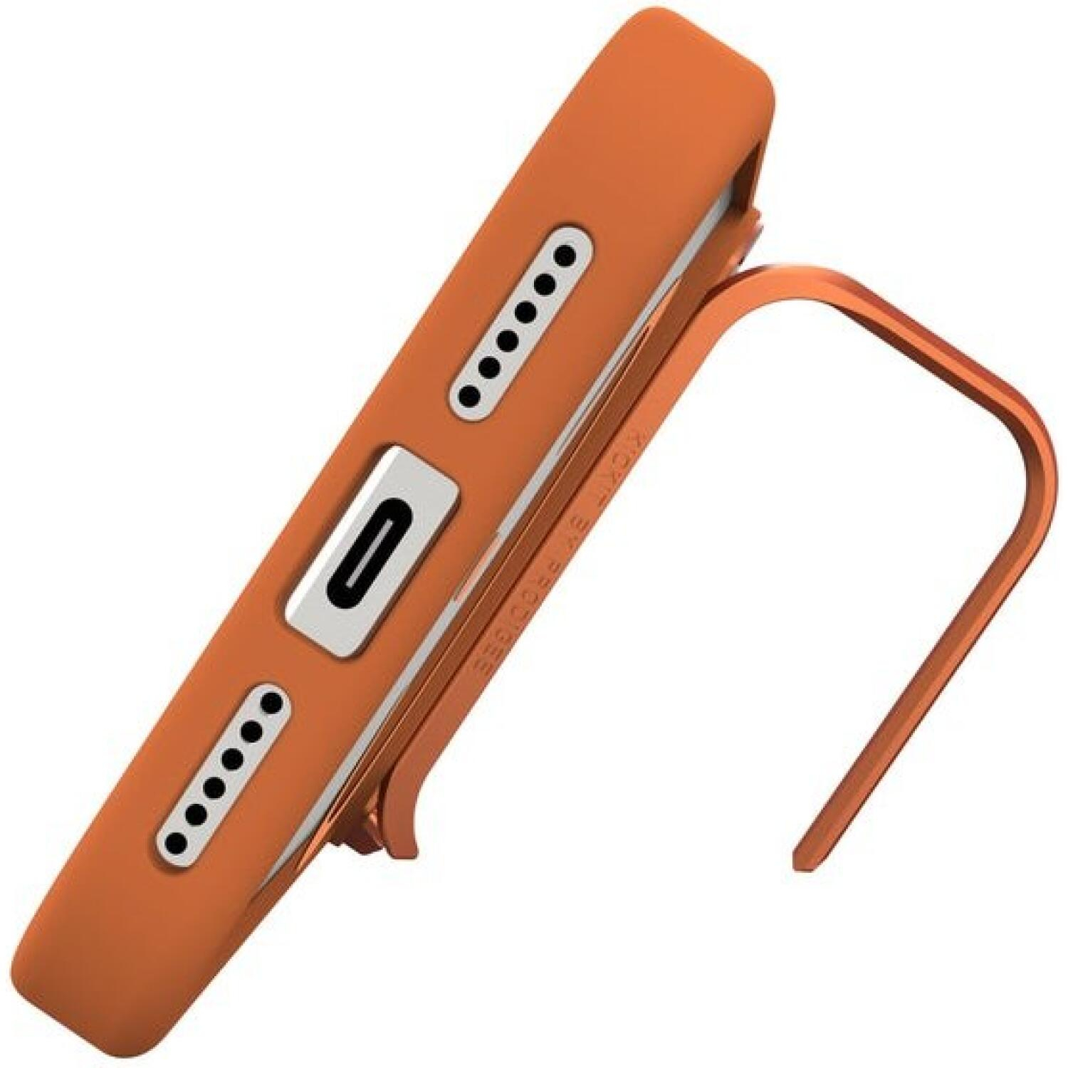 Θήκη iPhone 17 Pro Prodigee KickIt Διάφανη Ανθεκτική με MagSafe & KickStand - Orange (IPH17P-6.3-KICK-ORG)
