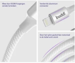 Καλώδιο Buddi Flex Φόρτισης & Μεταφοράς Δεδομένων USB-A σε Lightning 100cm 12W - White (8719246497452)