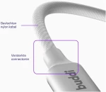 Καλώδιο Buddi Flex Φόρτισης & Μεταφοράς Δεδομένων USB-A σε Lightning 100cm 12W - White (8719246497452)