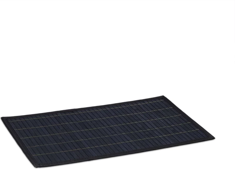 Σουπλά Relaxdays Set of 6 Rectangular Bamboo Placemats από Μπαμπού 45 x 30 cm 6 Τεμάχια - Black (10020505_46)