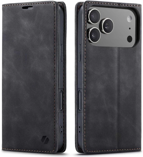 Θήκη iPhone 17 Pro Spacecase Wallet Πορτοφόλι - Black (5905719132316)