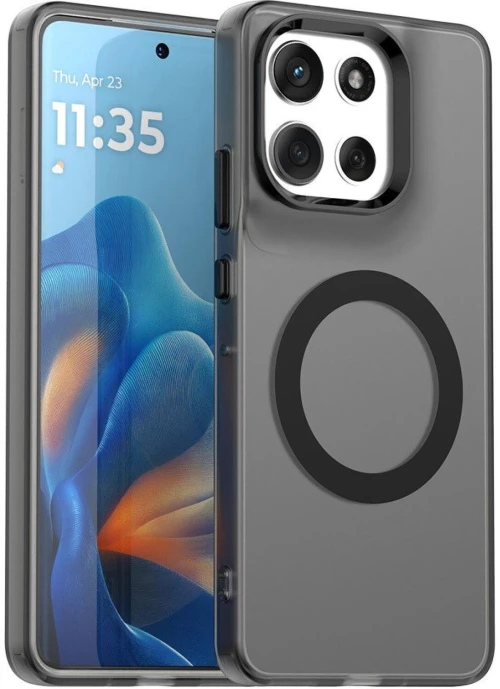 Θήκη Motorola Moto G86 / G86 Power Techsuit CandyCase Σκληρή Ημιδιάφανη με MagSafe - Black (5949419351455)